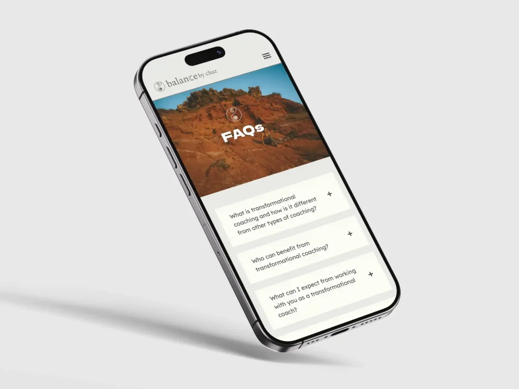 Balance by Chaz mobile website