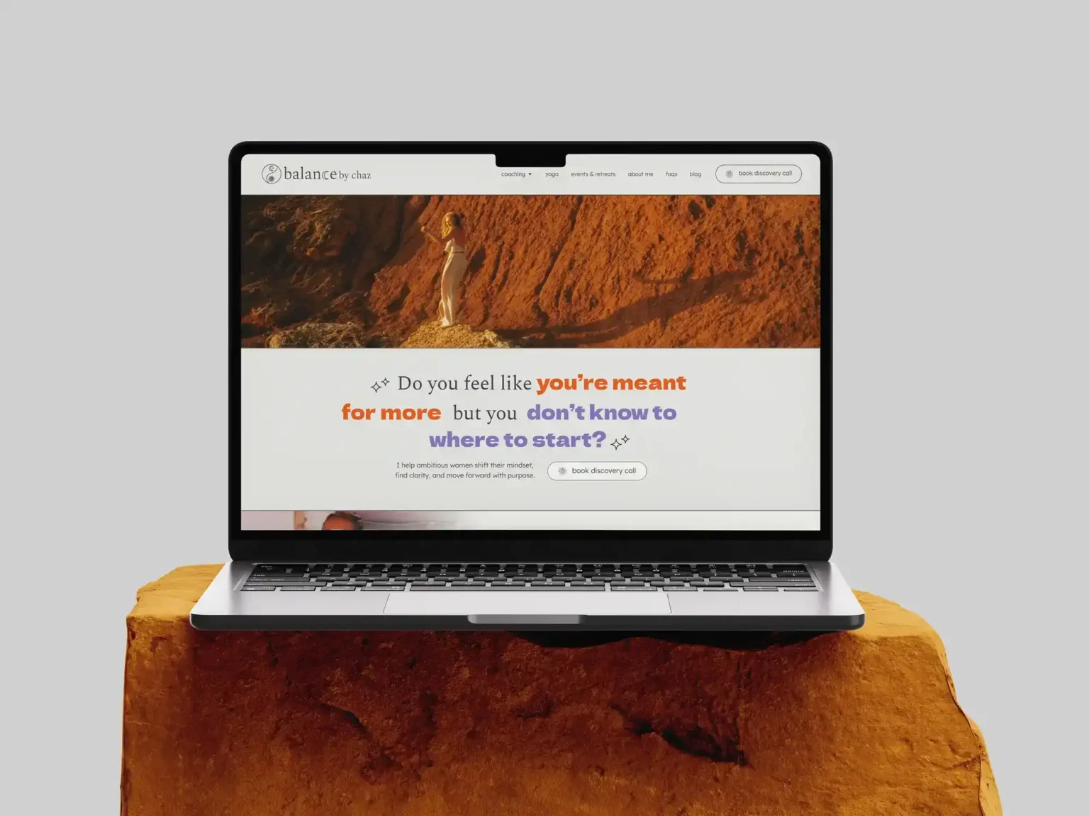Balance by Chaz web design for yoga and life coaching