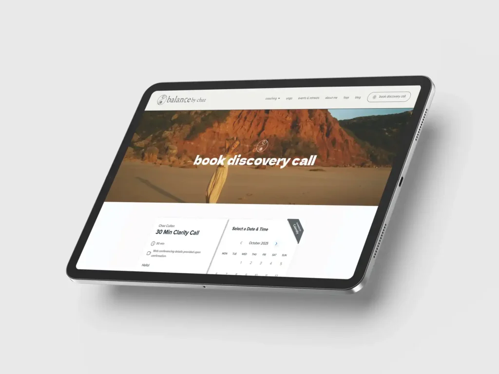 book discovery call with calendly