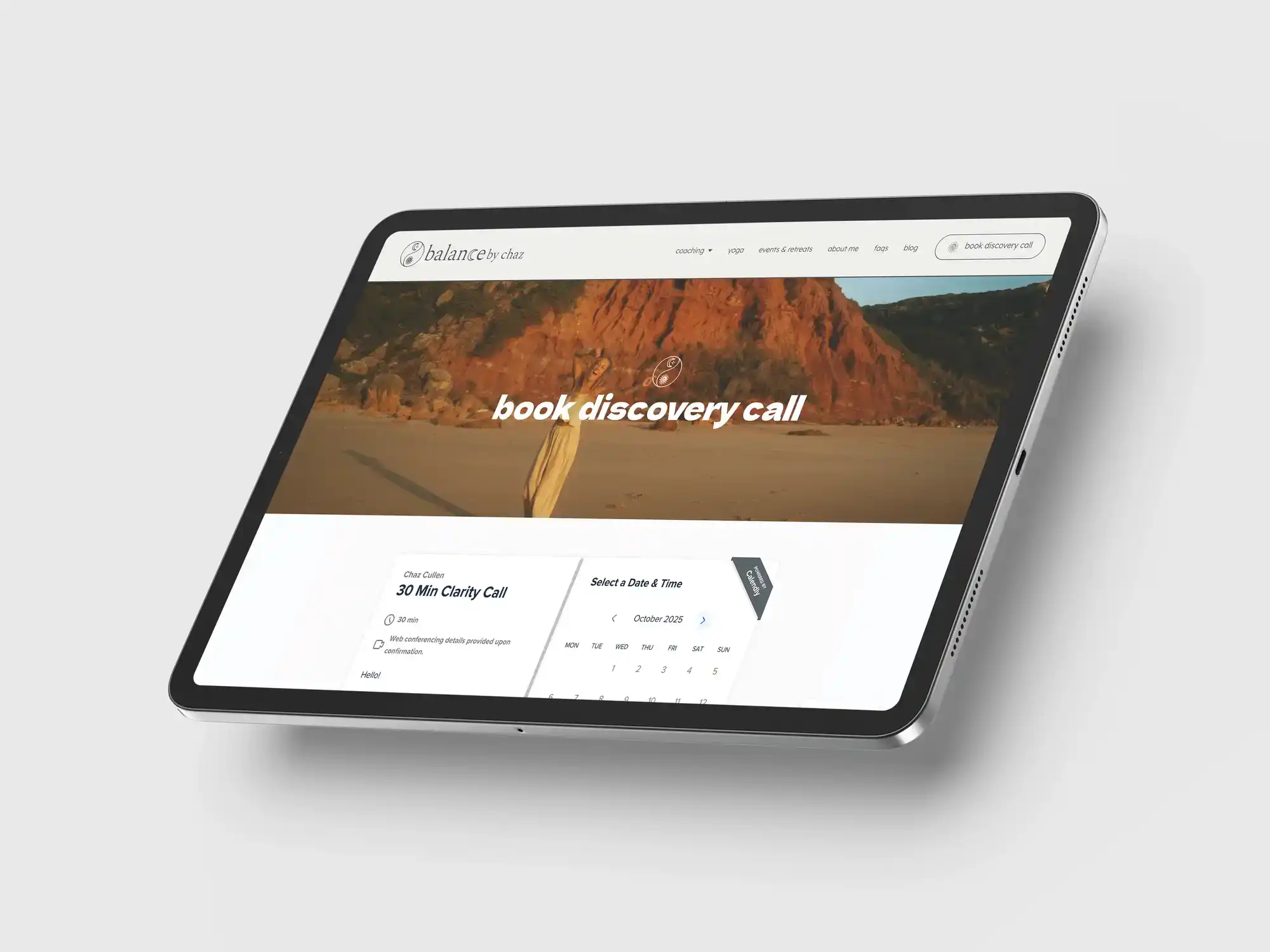 book discovery call with calendly