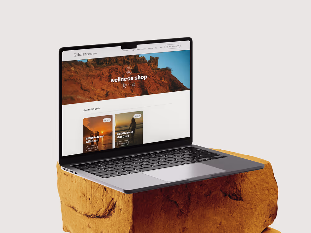 Balance by Chaz eCommerce website design and development